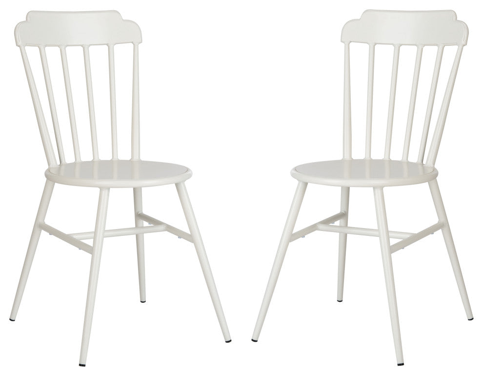 Safavieh Broderick Stackable Outdoor Side Chair, Matte White