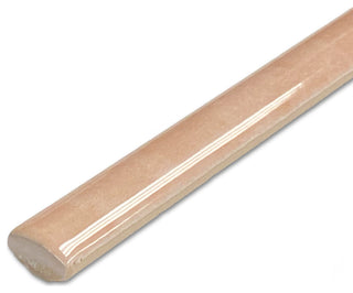 Coco Demi-Bullnose Glossy Orchard Pink Ceramic Wall Trim