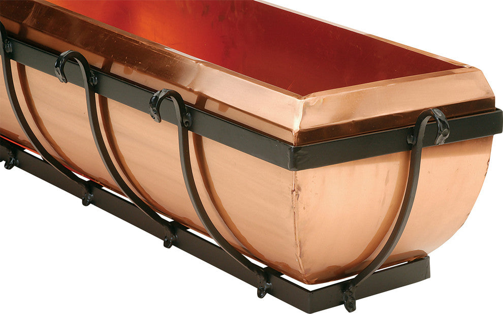 Copper Window Box Planter, 36"