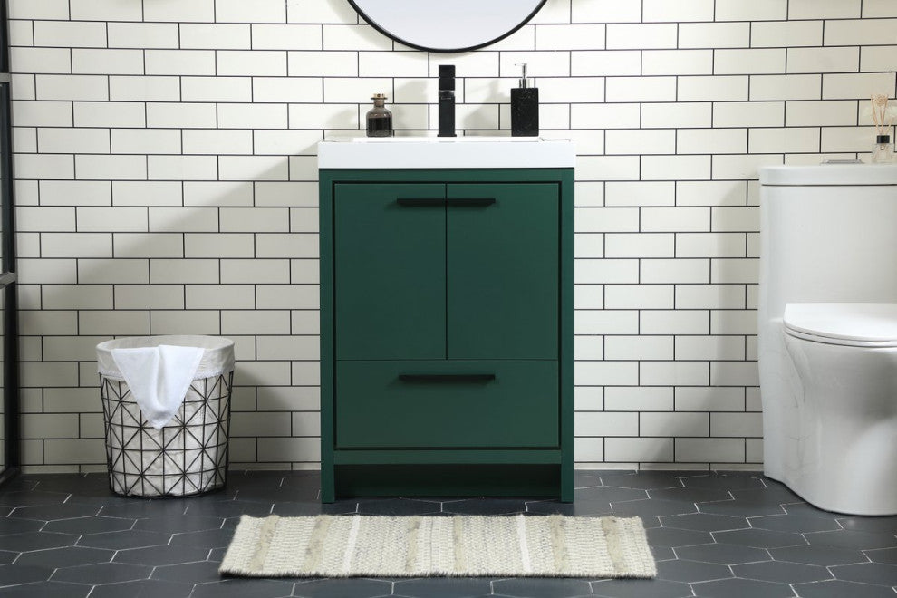 Walker 24" Single Bathroom Vanity, Green