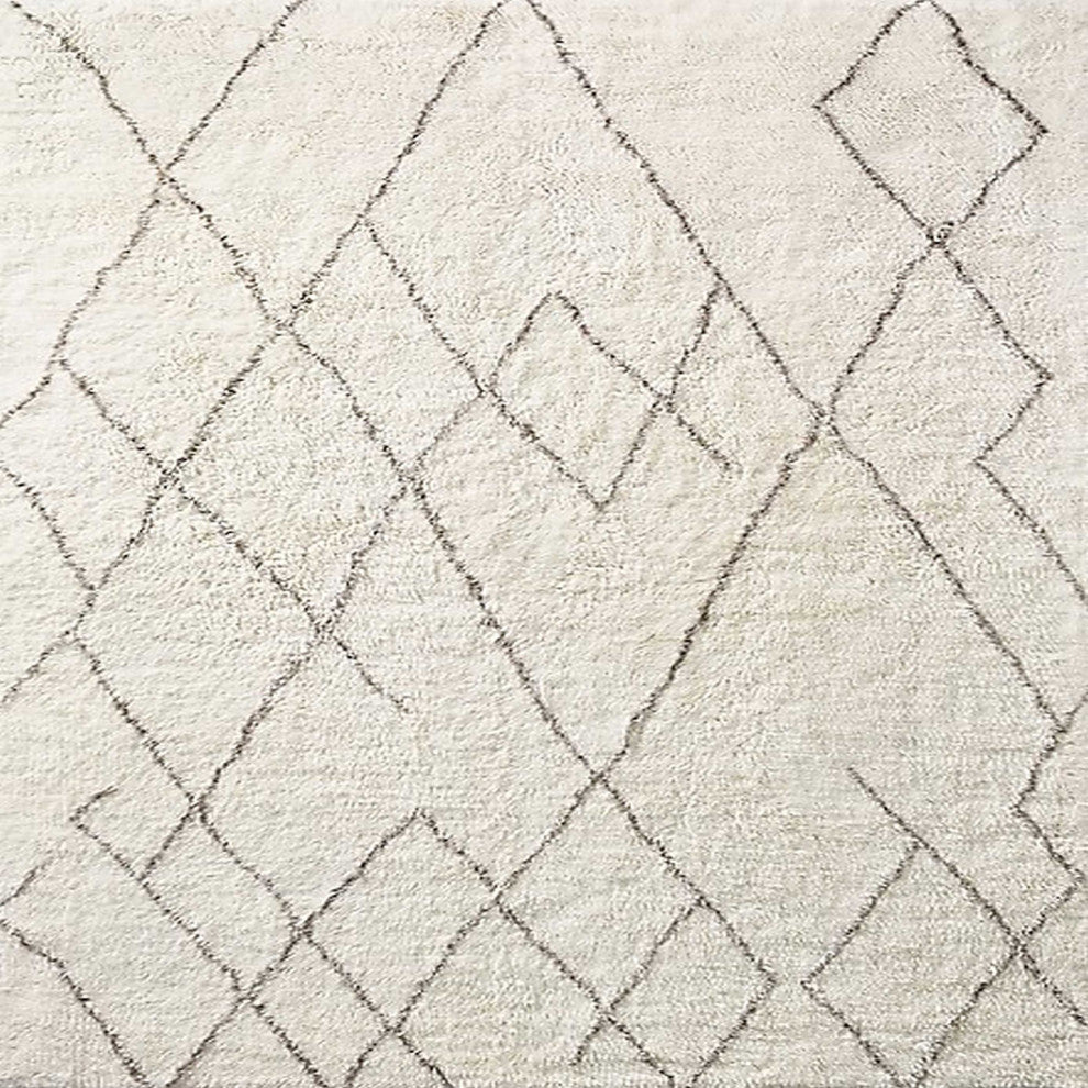 Ahgly Company Indoor Square Mid-Century Modern Area Rugs, 5' Square