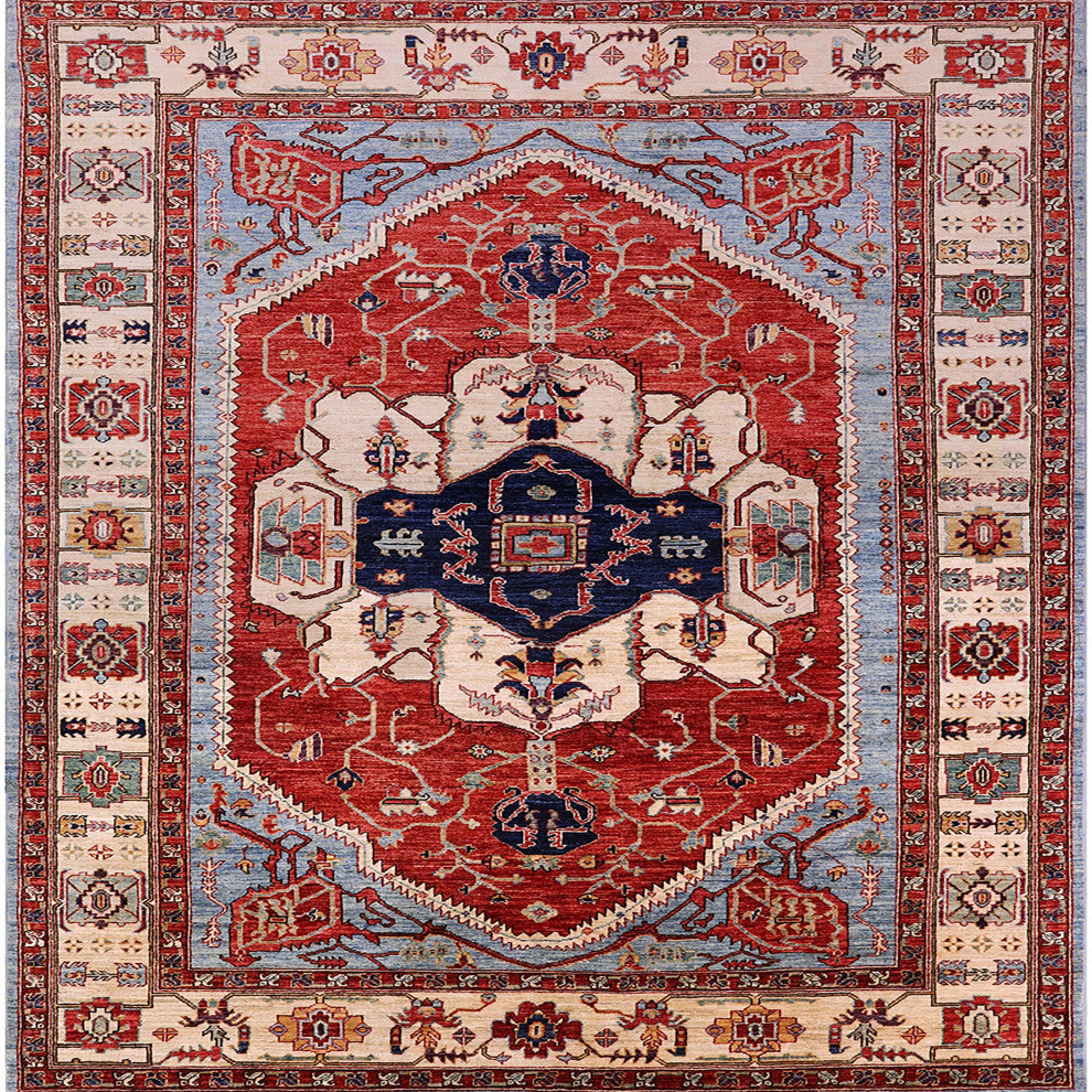 Ahgly Company Indoor Square Mid-Century Modern Area Rugs, 8' Square