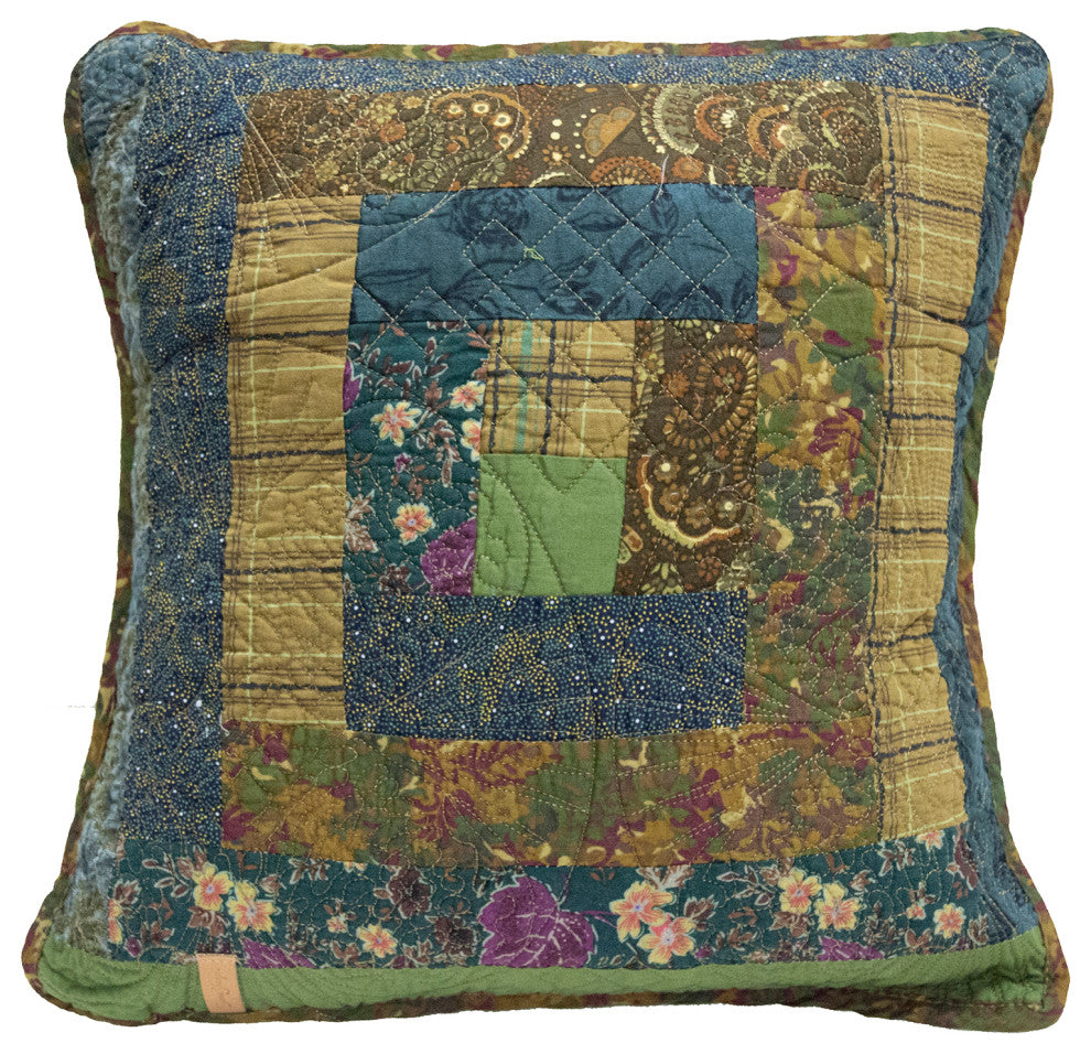 Cabin Raising Pine Cone Decorative Pillow