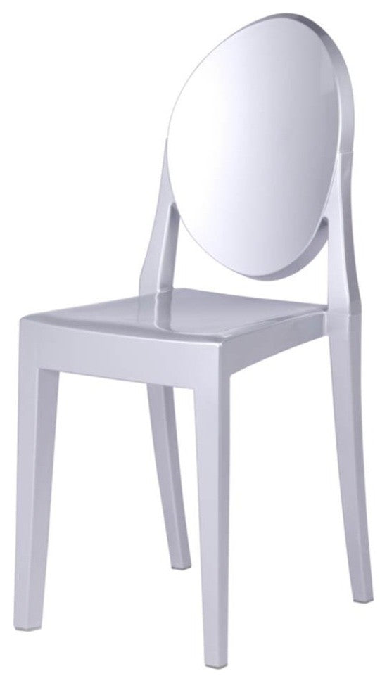 Modern Classics Clear Side Chair, Silver