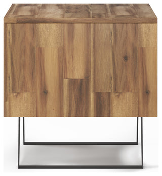 Lowry End Table, Distressed Golden Wheat