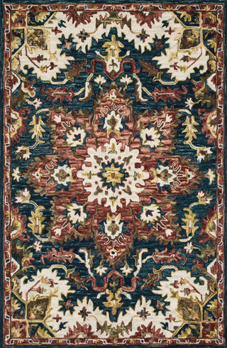 Teal/Raspberry Victoria Area Rugs by Loloi, 9'3"x13'