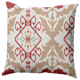 Bombay Medallion Decorative Throw Pillow, Ligonberry Red, 18"x18"
