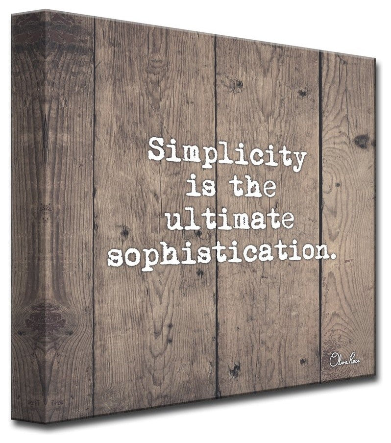 Ready2HangArt 'Simplicity' Inspirational Canvas Art by Olivia Rose, 12"x12"