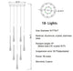 Luxury modern crystal chandelier for staircase, living space, bathroom., 18 Lights