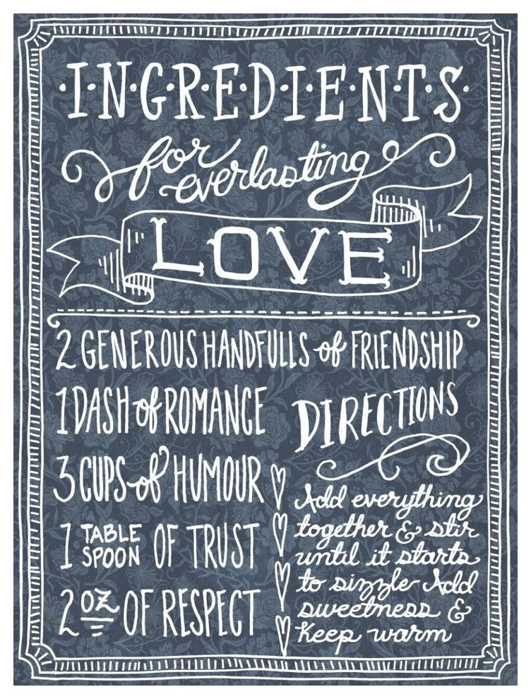 "Ingredients For Life Ditzy Floral Blue III" Paper Print by Mary Urban, 38"x50"