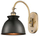 Innovations 518-1W-BB-M14-BK-LED Adirondack 1 Light Sconce, Brushed Brass