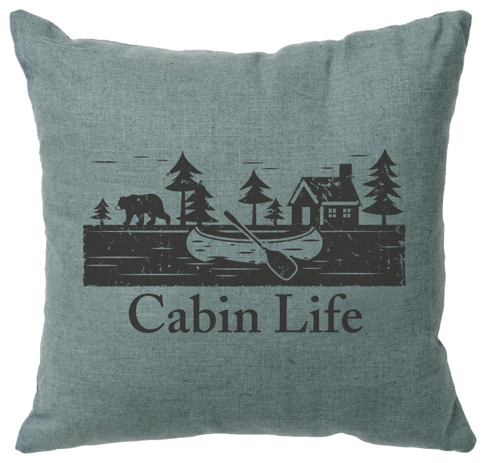 Image Pillow 16x16 Cabin Life Linen Ocean