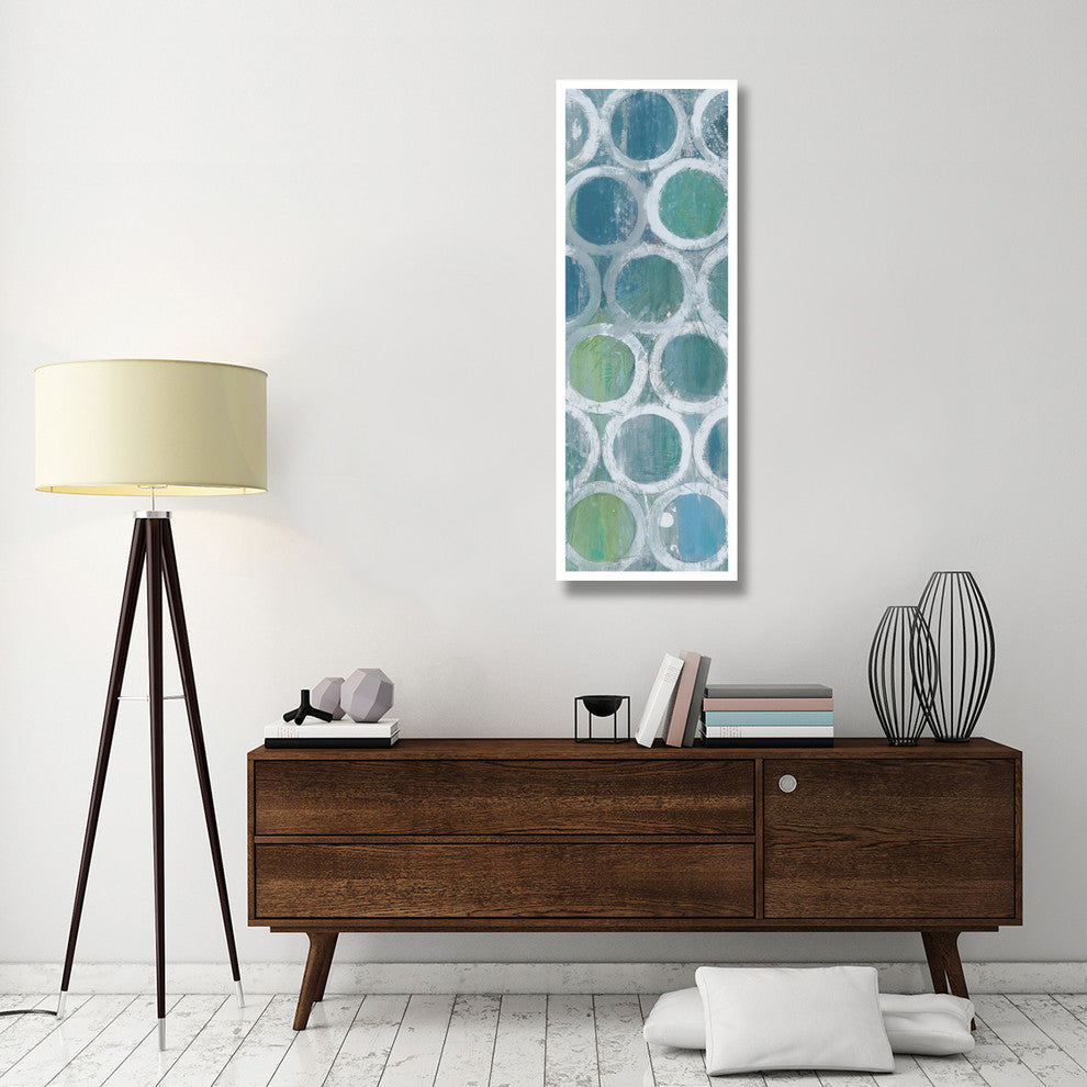 "Stack of Tubes Blue III" Digital Paper Print by Albena Hristova, 20"x56"