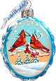 Keepsake Love Birds Scenic Glass Ornament