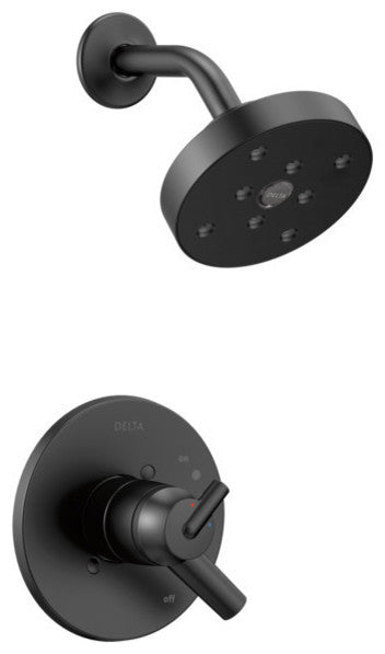 Delta Trinsic Monitor 17 Series H2Okinetic Shower Trim, Matte Black, T17259-BL