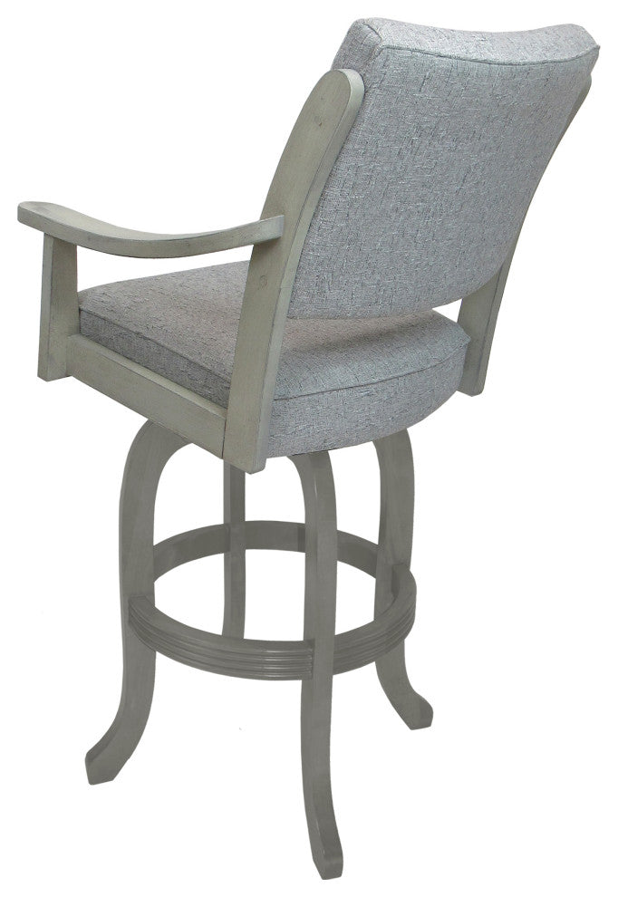 Casa Swivel Wood Stool on Melina Base, Hemsath Slate -  E-T, 26"