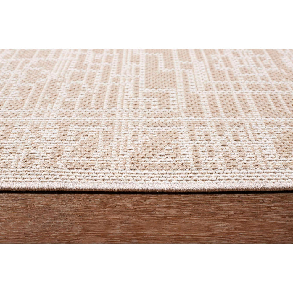Pavilion Tribal Area Rug, Beige, 2'2"x7'6"