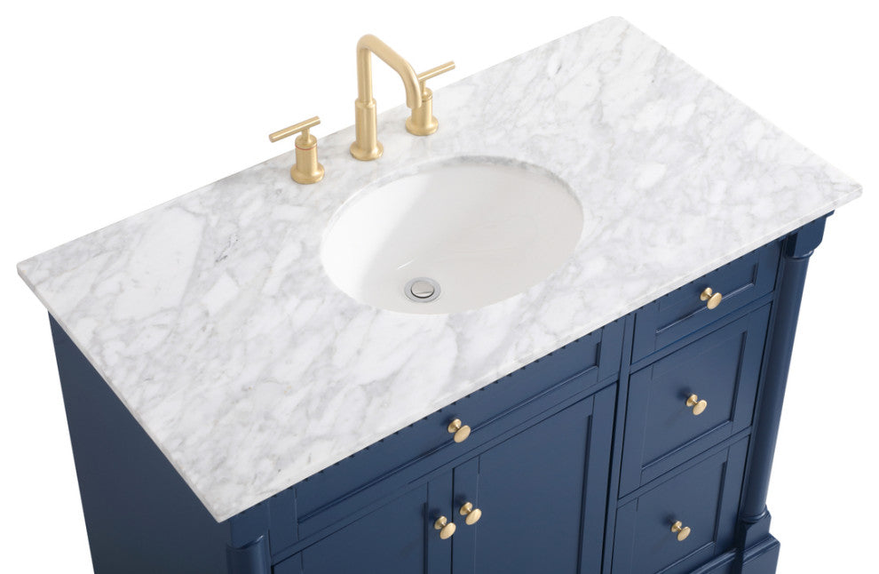 Home Living 42" Single Bathroom Vanity, Blue