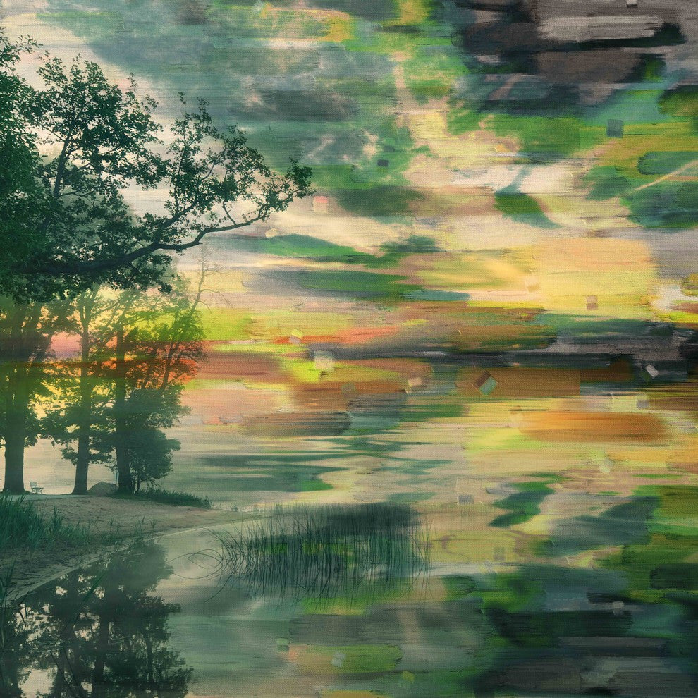 "Lakeside Trees" Fine Art Canvas Print, 24"x24"