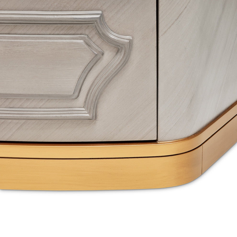 St. Charles 5-Drawer Highboy Chest, Dove Gray