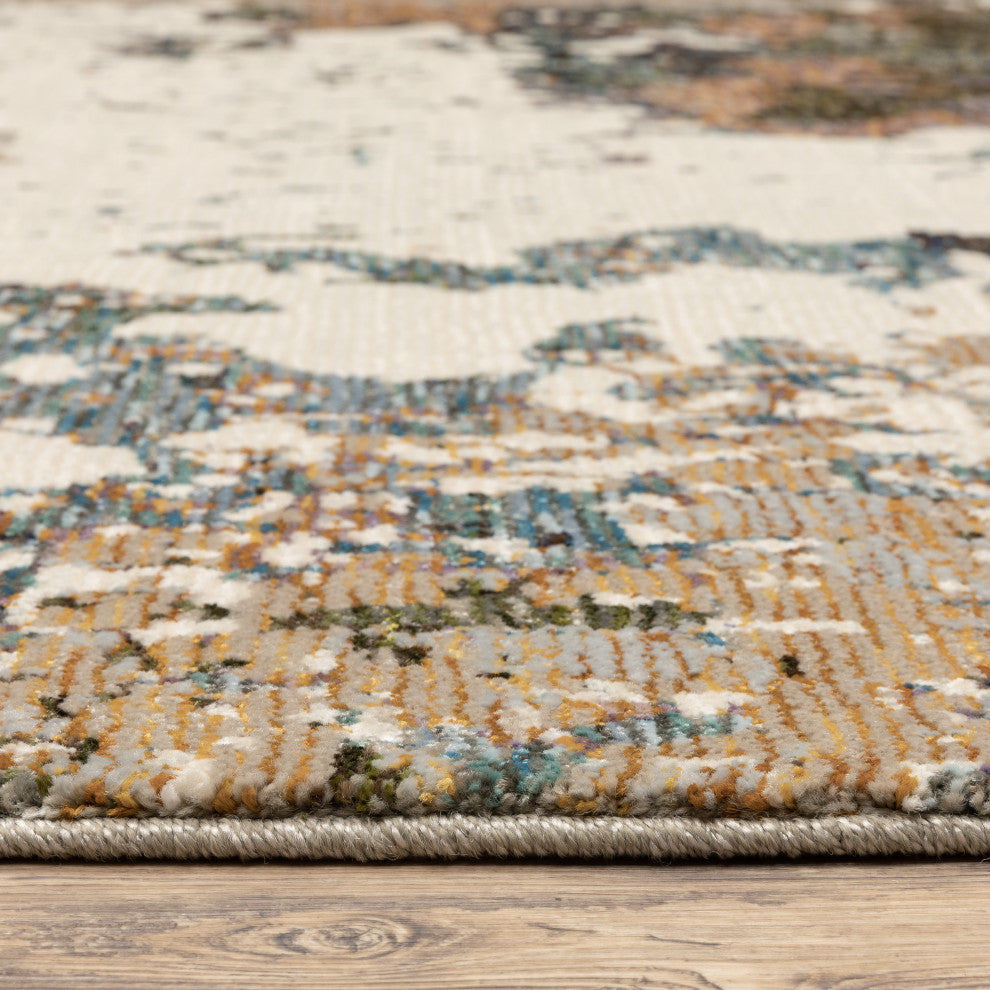 Elements Abstract Impressions Ivory/ Green Area Rug, 8'6"x11'7"