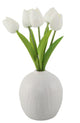11.25"�H 5 Real-Touch Tulips In 5"H Vase