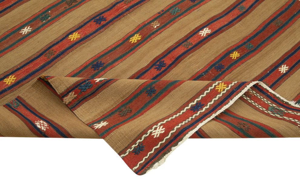 Rug N Carpet - Handwoven Oriental 5' 2'' x 8' 6'' Rustic Kilim Rug