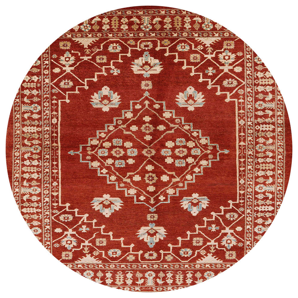 Ahgly Company Indoor Round Mid-Century Modern Area Rugs, 3' Round