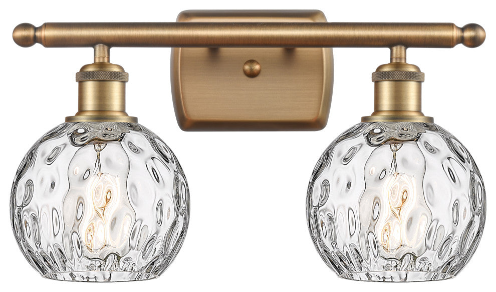 Innovations 516-2W-BB-G1215-6 2 Light Bath Vanity Light, Brushed Brass