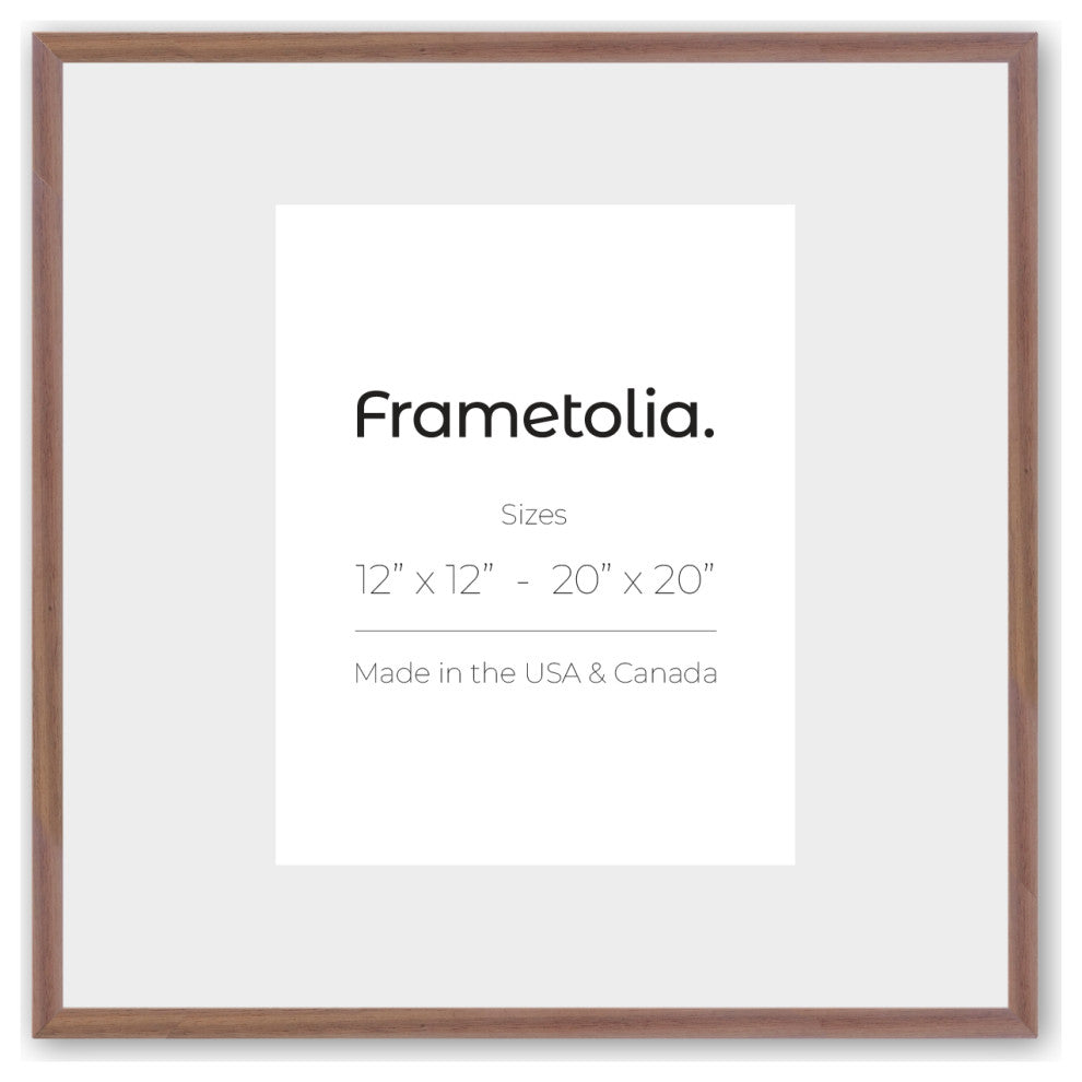 16" x 16" Brown Walnut 3/4" Organic Picture/Gallery Frame