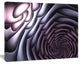 Purple Flower Shaped Fractal Art, Oversized Abstract Canvas Art Print, 60x40