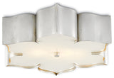 Grand Lotus Silver Flush Mount