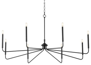 Quorum International 6238-8 Goodwin 8 Light 15"W Taper Candle - Matte Black