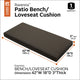 Patio Bench/Settee Cushion Slip Cover and Foam, Espresso, 42"x18"x3"