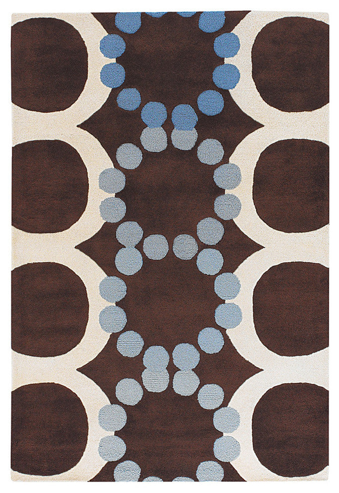 Avalisa Contemporary Area Rug, Blue, 5'x7'6" Rectangle