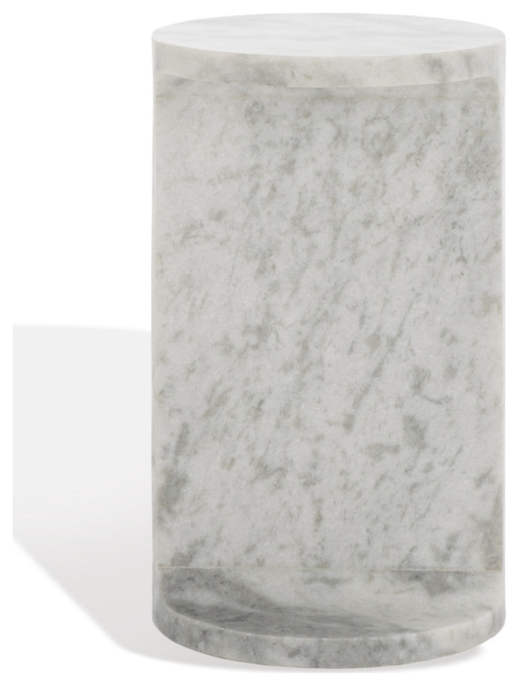 Safavieh Couture Melinda Marble "C" Accent Table, White