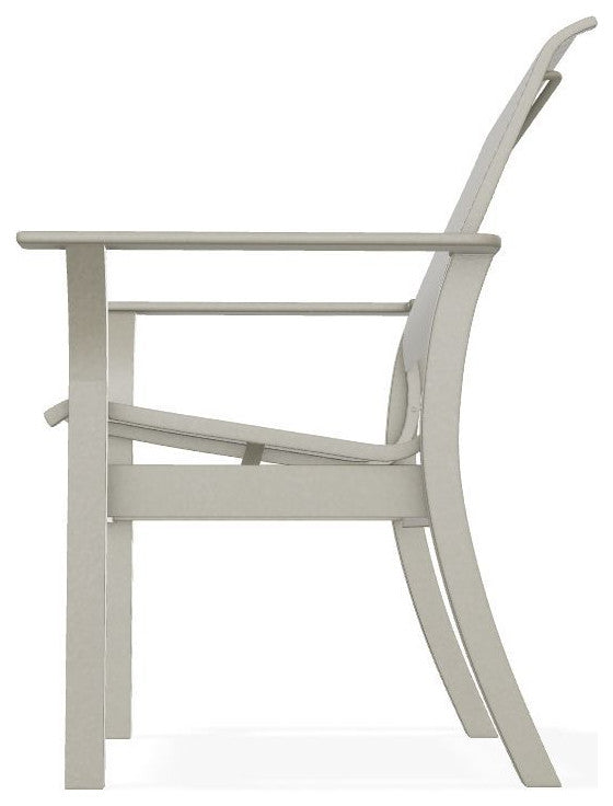 Leeward Sling Stackable Outdoor Dining Chair, Harbor/Storm