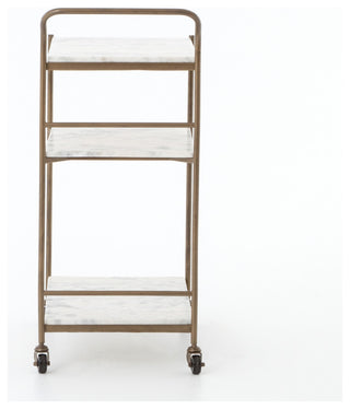 Felix Rectangular Bar Cart-Antique Brass