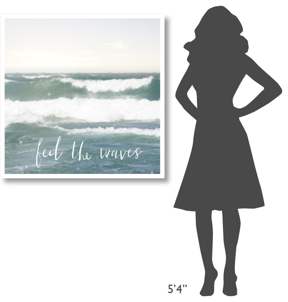 "Feel the Waves" Digital Paper Print by Laura Marshall, 38"x38"