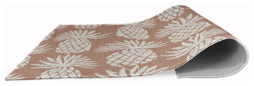 Pineapple Pattern Chenille Rug
