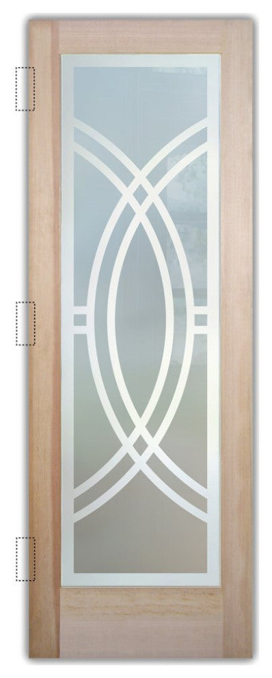Interior Prehung Door or Interior Slab Door - Demi Circle - Douglas Fir...