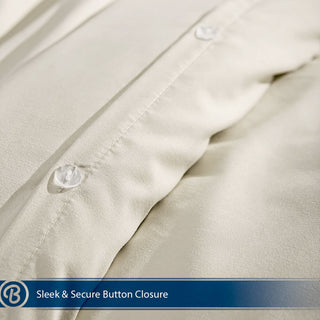 Bare Home Microfiber Duvet Insert & Duvet Cover Set, Ivory, King