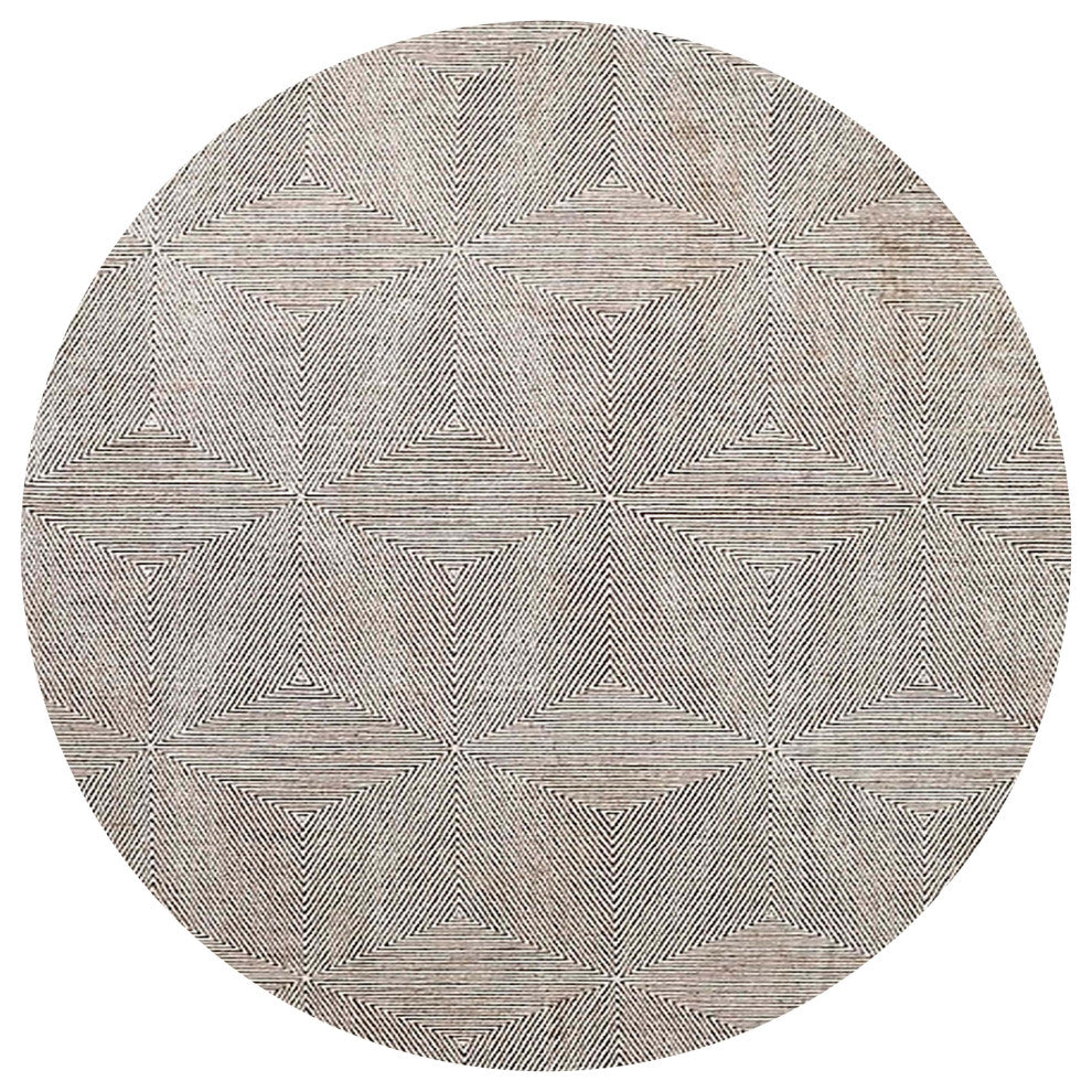 Ahgly Company Indoor Round Mid-Century Modern Area Rugs, 7' Round