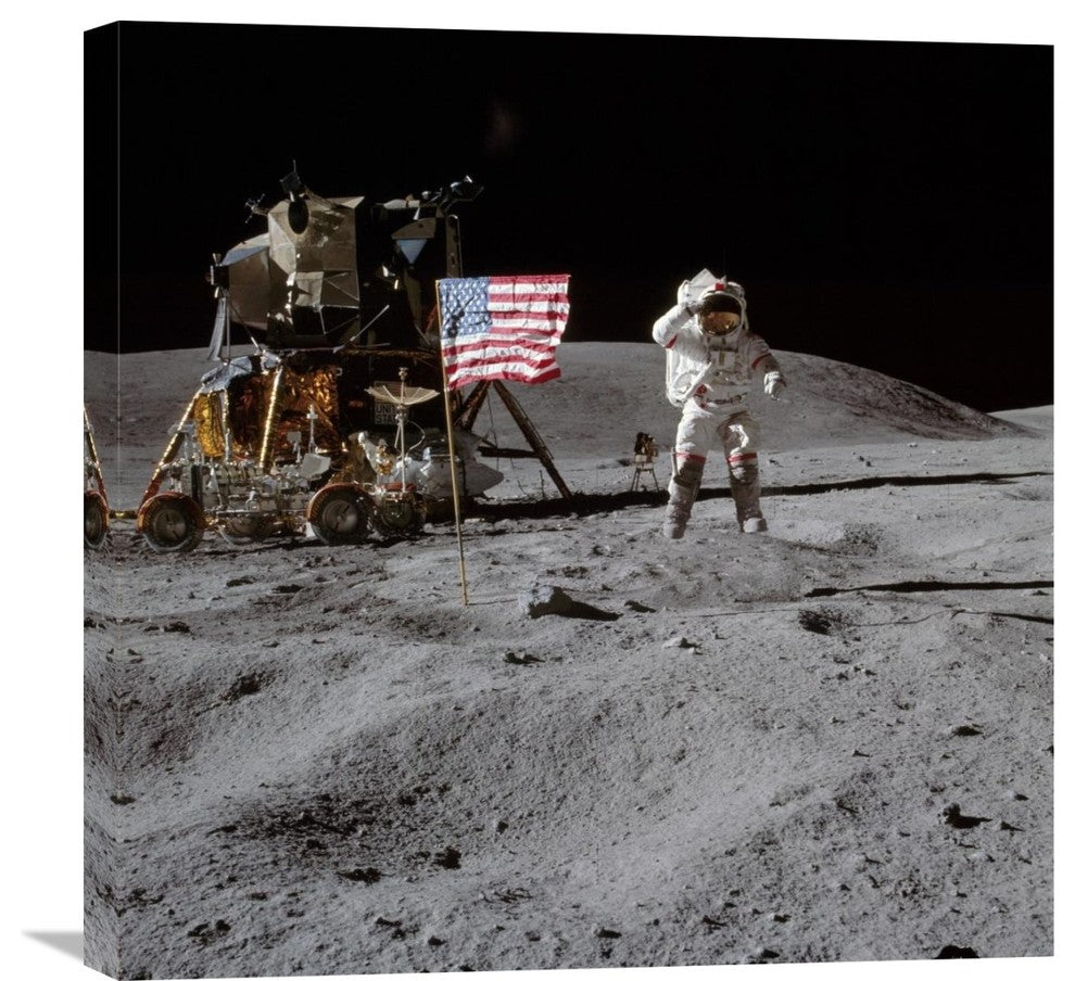 "Moonwalk, Apollo 16, 1972" Artwork, 24"x24"
