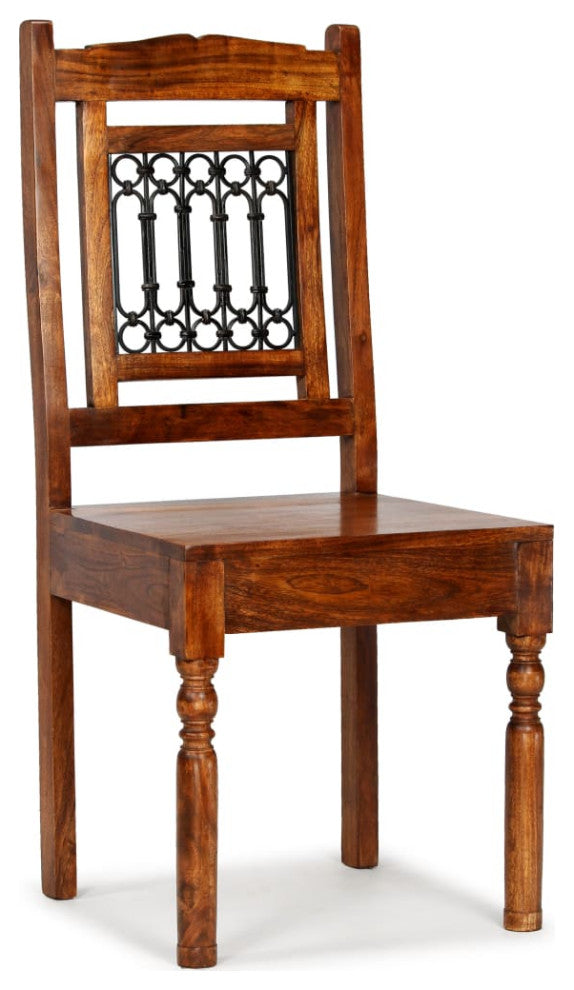 vidaXL Dining Chairs 2 pcs Solid Wood With Sheesham Finish Classic