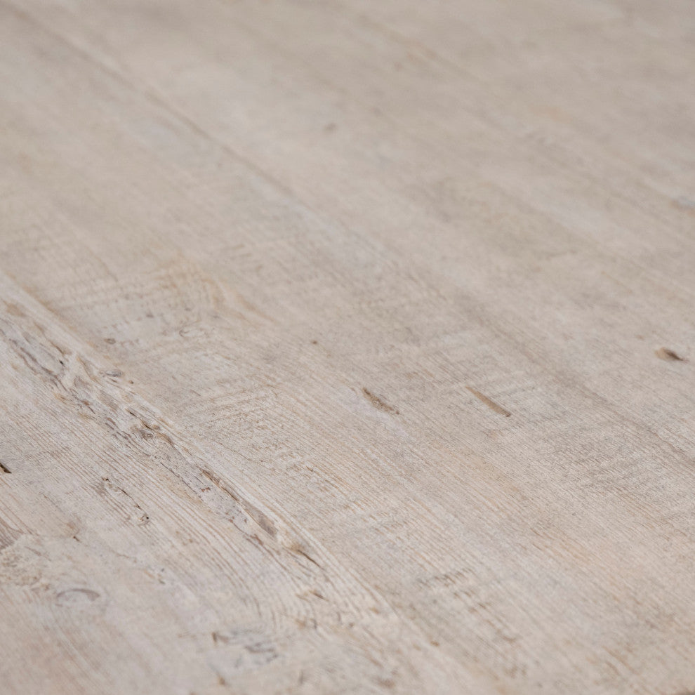 Xavier 48" Round Reclaimed Pine Light Wash Pedestal Dining Table