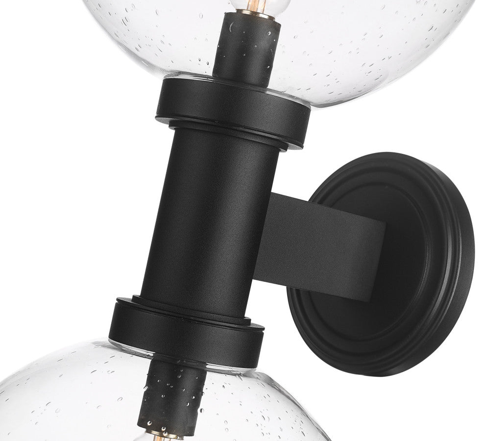 Z-Lite 599B2 Laurent 2 Light 30" Tall Wall Sconce - Black