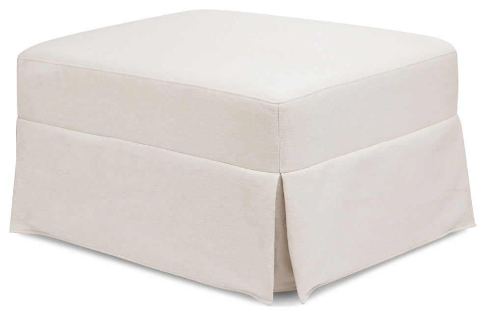 Crawford Gliding Ottoman, Performance Cream Eco-Weave