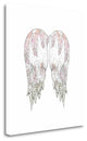 "Wings With Pink Feathers" By Sarah Ogren, Giclee Print on Gallery Wrap Canvas
