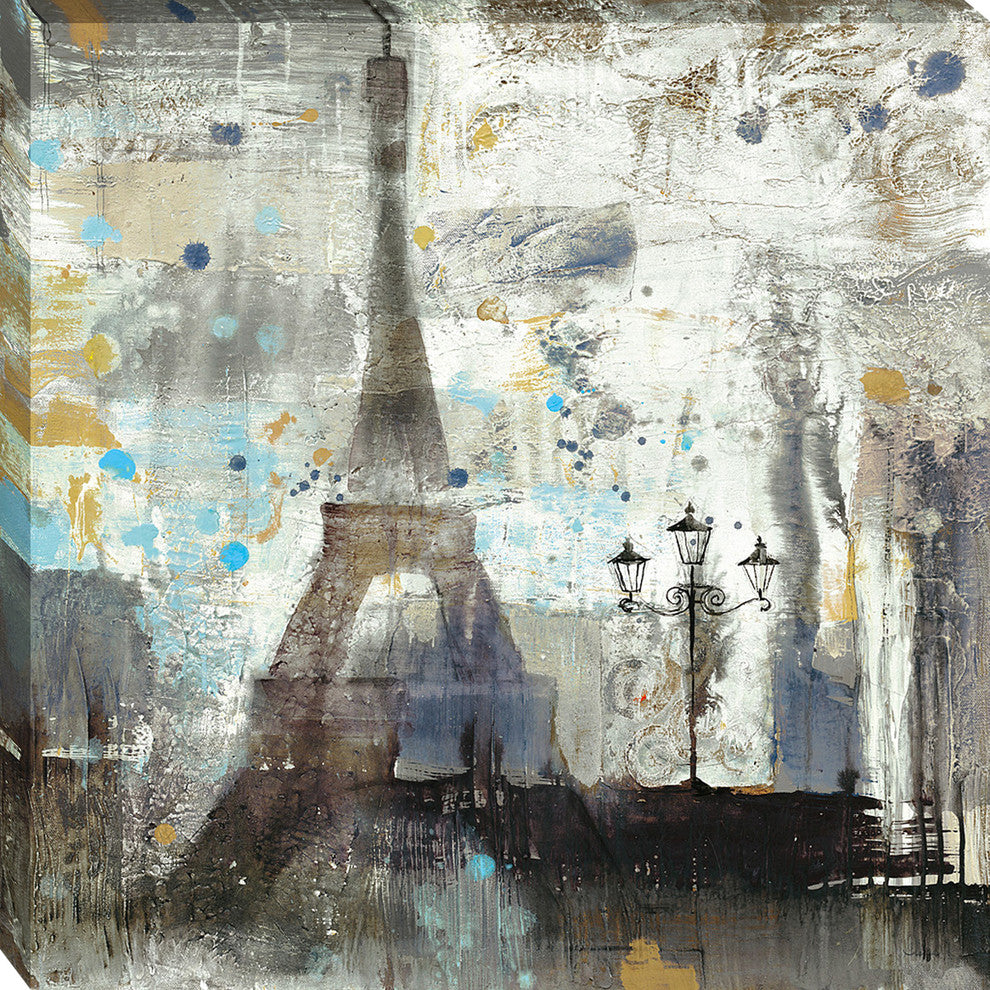 "Eiffel Tower Neutral" By Albena Hristova, Giclee Print on Gallery Wrap Canvas